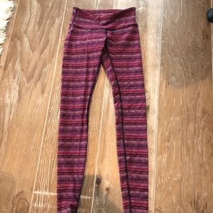 striped Lululemon leggings